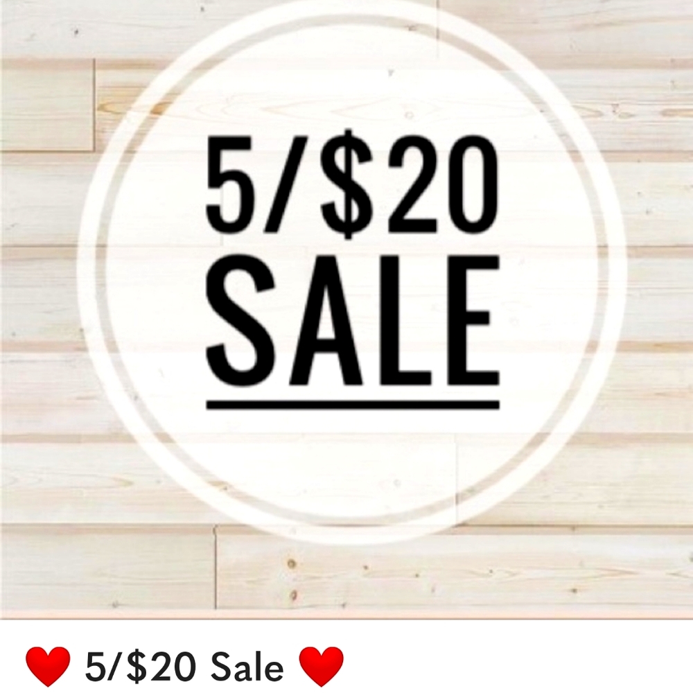 5/$20 items bundle!!